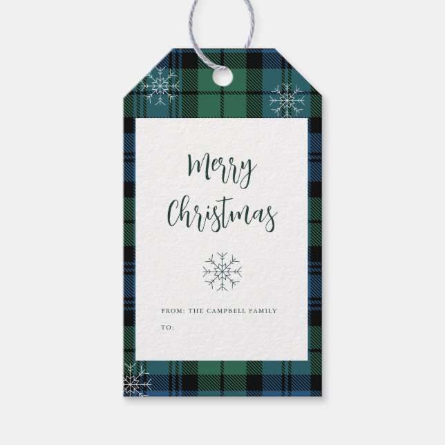 Pput Festive Family Campbell Tartan Presentetikett (Framsidan)