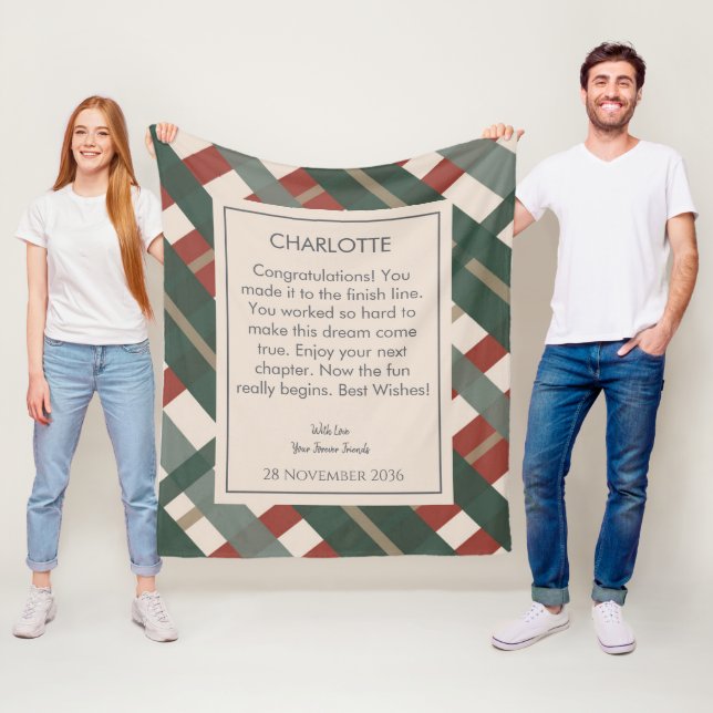 Pput Mönster Personlig Pension Gift Fleecefilt (På plats)