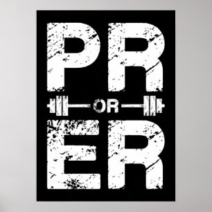 PR eller ER - Lustigt Powerlift, viktande Poster