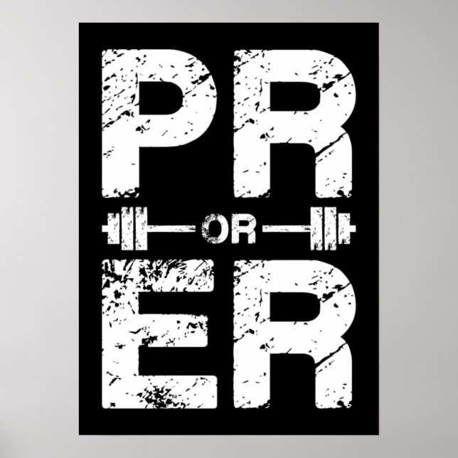 PR eller ER - Lustigt Powerlift, viktande Poster (Framsidan)