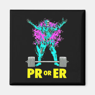 Pr eller er Weightlift Bodybuilding Workout Mussel Magnet