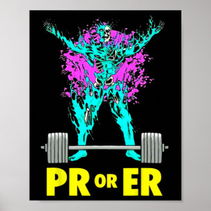 Pr eller er Weightlift Bodybuilding Workout Mussel Poster