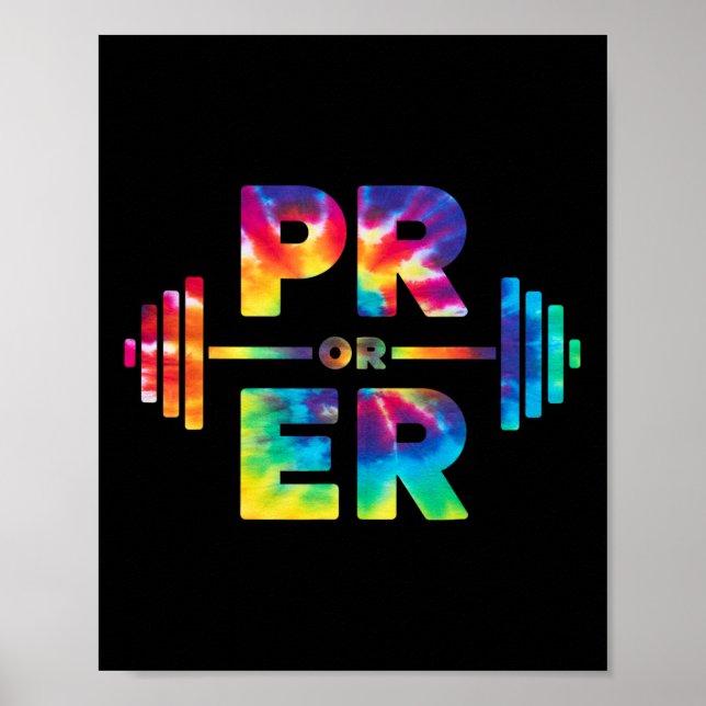 Pr eller er Weightlift Funny Gym Tee Workout Humor Poster (Framsidan)