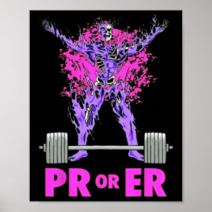Pr eller Er Weightlyftande Bodybuilding Fitness Gy Poster