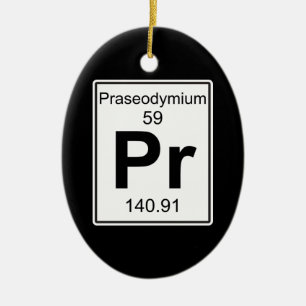 Pr - Praseodymium Julgransprydnad Keramik