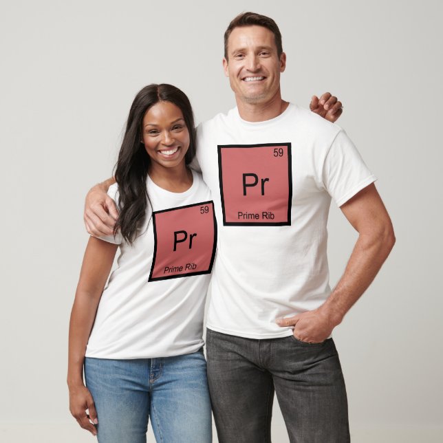 Pr - Prime Rib Funny Chemistry Inslag Symbol Te Tee (Unisex)