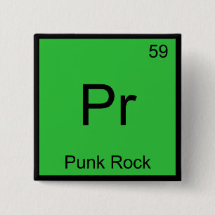 Pr - Punk Rock Rolig Kemitecken T-shirt Knapp