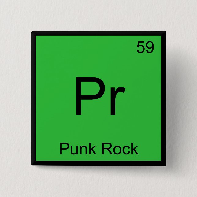 Pr - Punk Rock Rolig Kemitecken T-shirt Knapp (Framsida)
