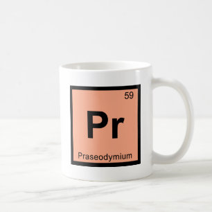 Pr - Symbol för bord för Praseodymiumkemi Kaffemugg