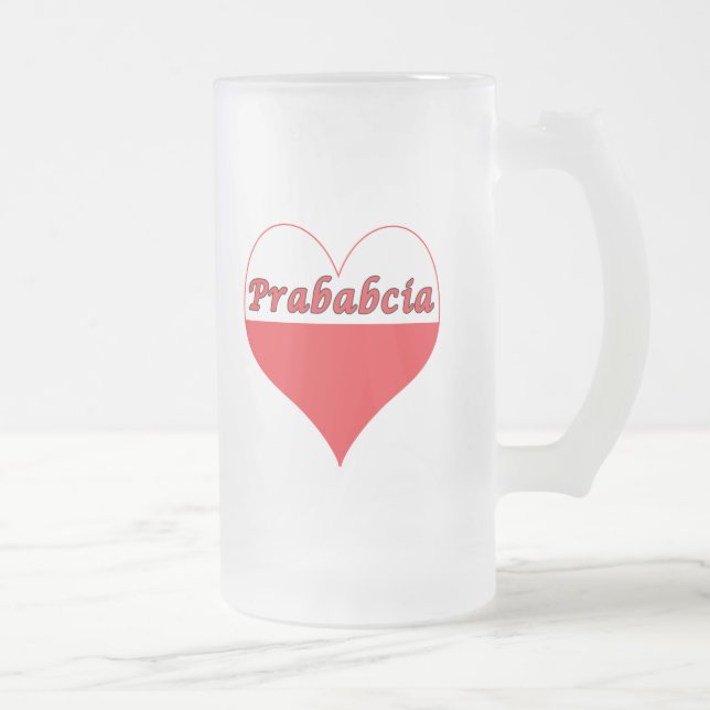 Prababcia Poland Heart Frostat Ölglas (Höger)