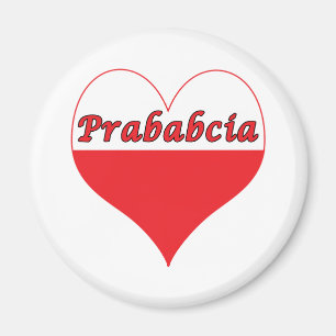 Prababcia Poland Heart Magnet