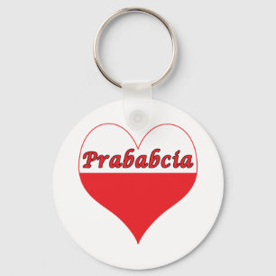 Prababcia Poland Heart Nyckelring