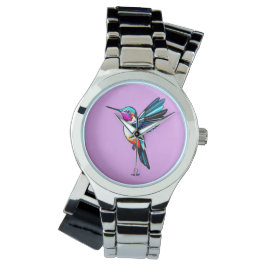 Prächtiger Kolibri - Farbige Illustration Armbandsur