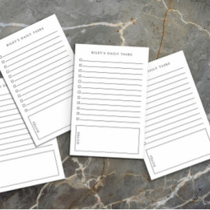 Practical Daily Tasks & Notes Add Namn Post-it Block