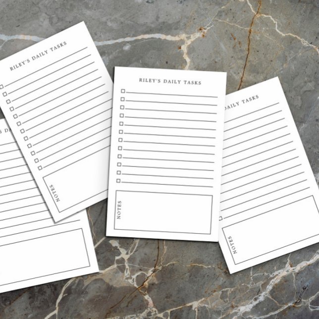 Practical Daily Tasks & Notes Add Namn Post-it Block (Skapare uppladdad)