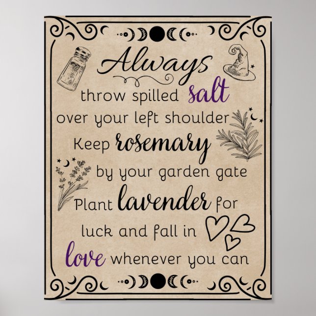 Practical Magic Witchy Sign Poster (Framsidan)