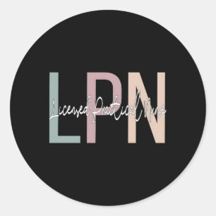 Practical Nurse Boho Lpn Nurse Runt Klistermärke