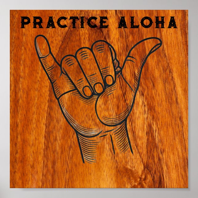 Practice aloha poster (Framsidan)