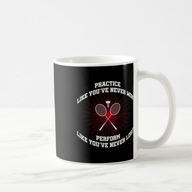 Practice as Youve Won Badminton Retro Vint Kaffemugg (Höger)
