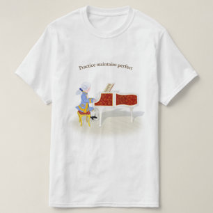 Practice bibehåller Perfekten Mozart som spelar P T Shirt