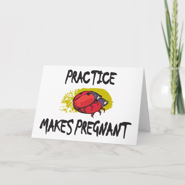 Practice gör att gravida Moderskap Meddelande (Framsida)