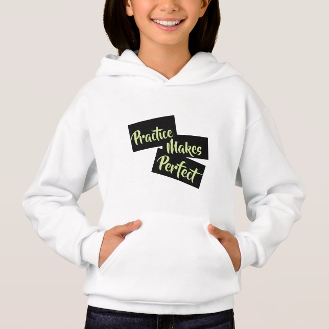 Practice gör perfekt - flickor t-shirt (Framsida)