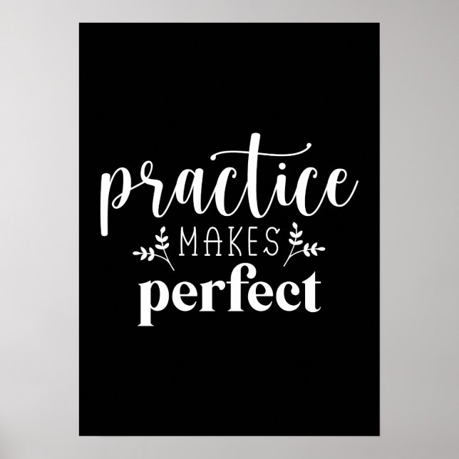 Practice gör Perfekt - Framgångsrik Poster (Framsidan)