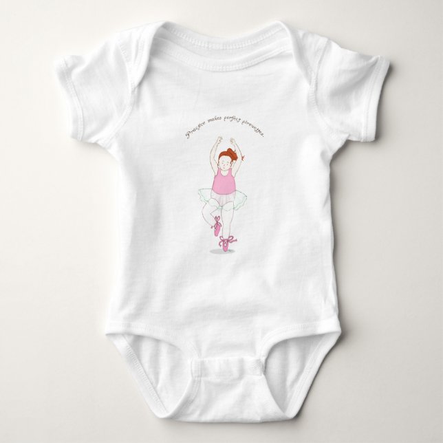 Practice gör Perfekt Pirouettes T-shirt (Framsida)
