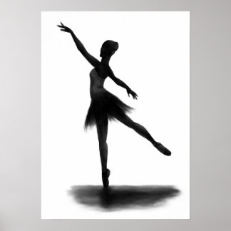 "Practice Makes Perfect" ballerina poster