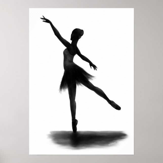 "Practice Makes Perfect" ballerina poster (Framsidan)