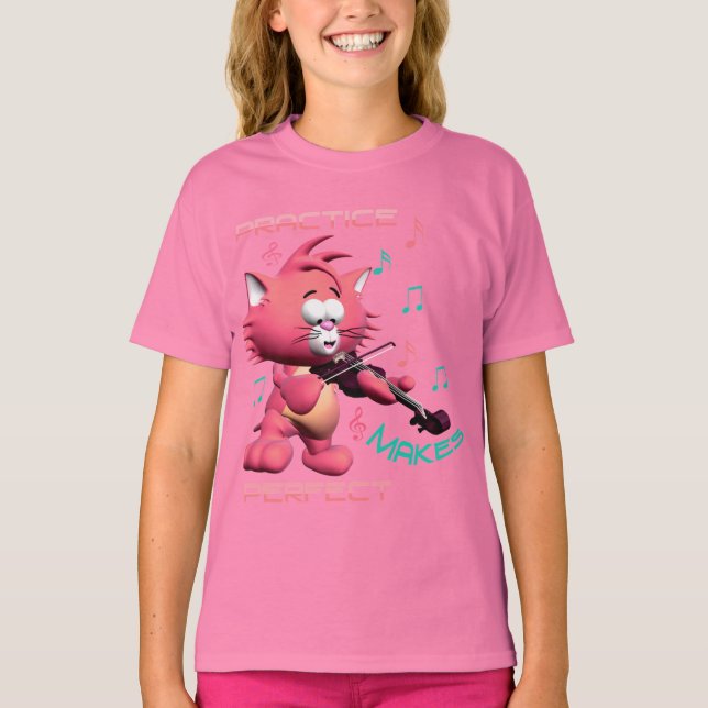 PRACTICE MAKES PERFECT PINK T-SHIRT (Framsida)