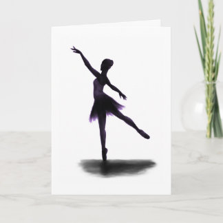 "Practice Makes Perfekt"-ballerinakort - lila Kort