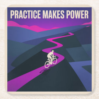 Practice Makes Power Underlägg Papper Kvadrat