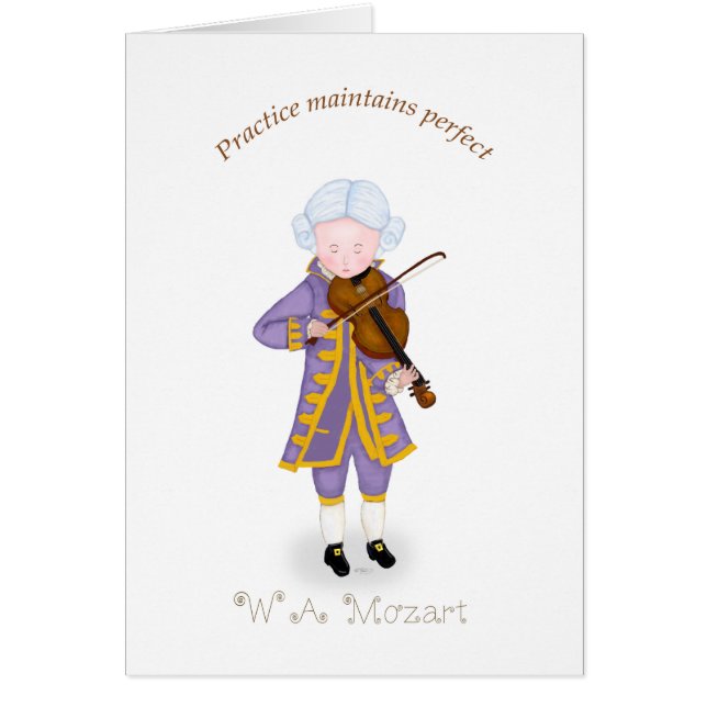 Practice Underhåller Perfekt (Violin) Hälsningskort (Framsidan)