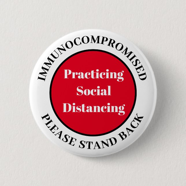 Practicing Social Avstånd Knapp (Framsida)