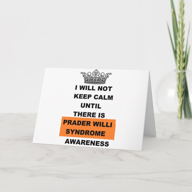 Prader Willi Awareness Kort (Framsida)
