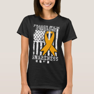 Prader Willi syndrom medvetenhet - Amerikansk flag T Shirt