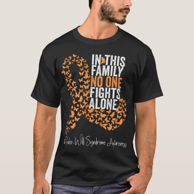Prader-willi Syndrome Awareness Month Orange Ribbo T Shirt (Framsida)