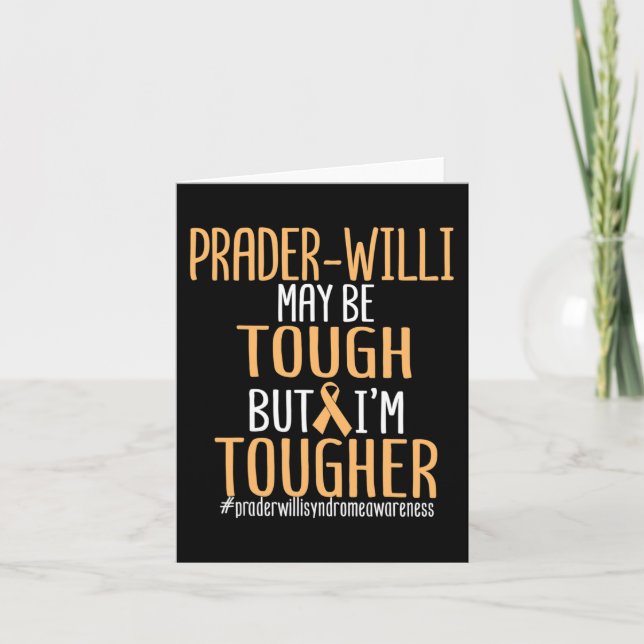 Prader-willi Syndrome Awareness Support Kärlek Tuf Kort (Framsida)