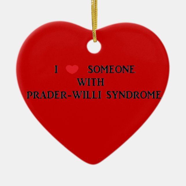 Prader-Willi Syndrome Julgransprydnad Keramik (Framsidan)