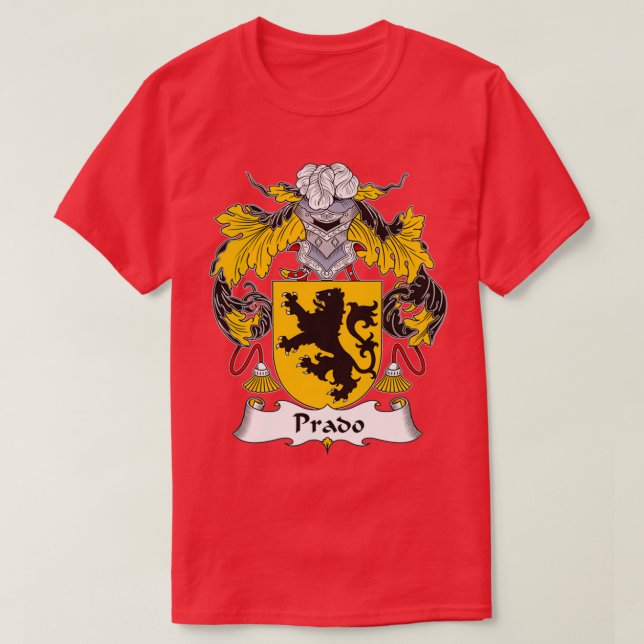 Prado Jackar Arm Family Crest T Shirt (Design framsida)