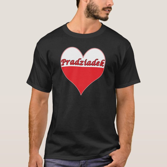 Pradziadek polsk hjärta tee shirt (Framsida)