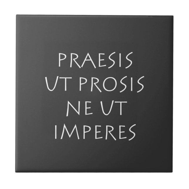 Praesis ut prosis ne ut imperes kakelplatta (Framsidan)
