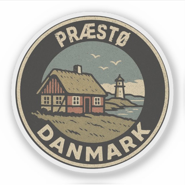 Præstø, Danmark Danmark  Klistermärken (Framsida)