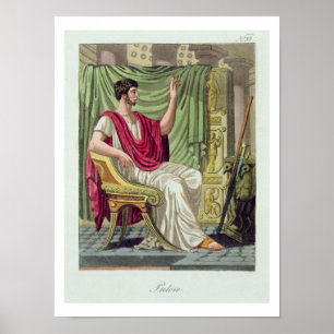 Praetor nr. 38 från "antika Rome" som inristas av Poster