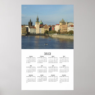 Prag 2012 En-sides Kalender Poster
