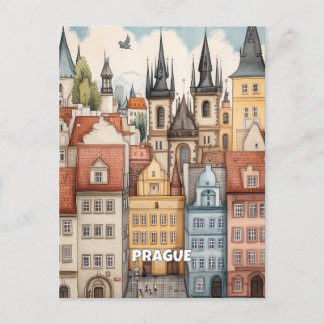 Prag-arkitektur Vykort