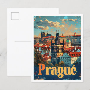 Prag Art Vintage resor Vykort
