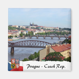 Prag broar Magnet, Slott, Panorama Magnet