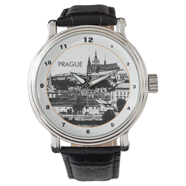 Prag Castle & Cathedral, historisk stadskonst Armbandsur (Framsida)